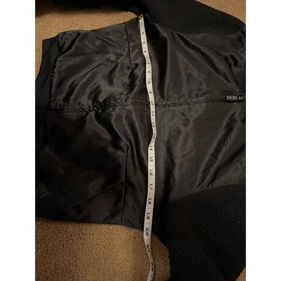 Adidas‎ Bomber Jacket Mixed Material Womens Small Black - Picture 10 of 12
